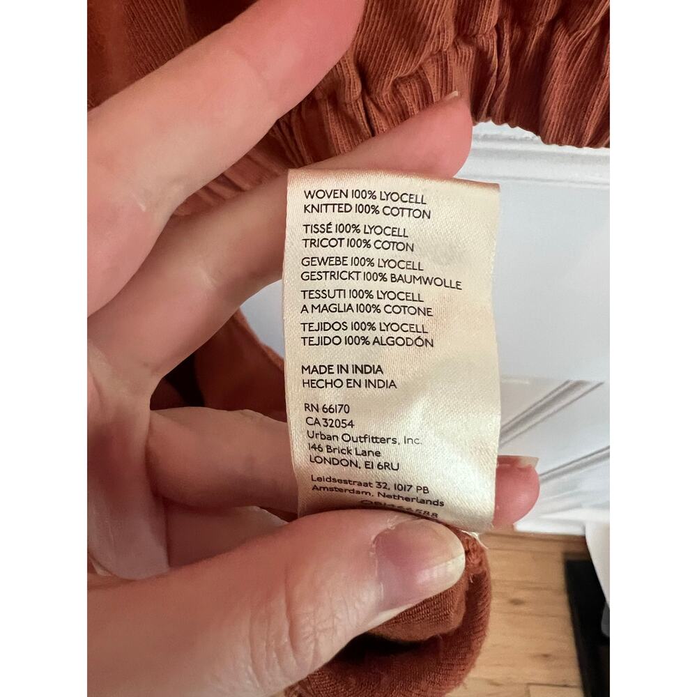 Free People Rae Maxi Dress Rust Asymmetrical Wrap Hi Low Boho Tie Waist Womens S - Picture 10 of 14